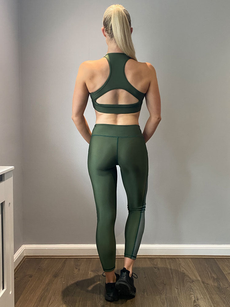 Empowered 3/4th Green Legging | WOMINK