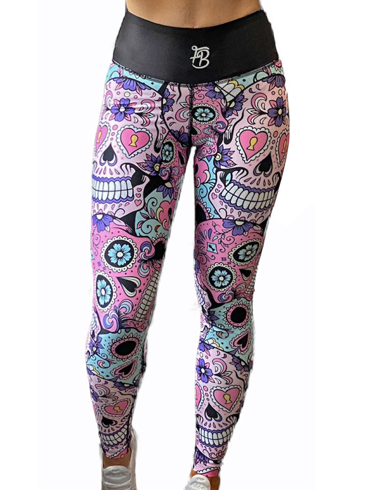 Skull running tights on sale