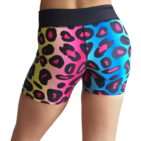 Leopard print outlet running shorts